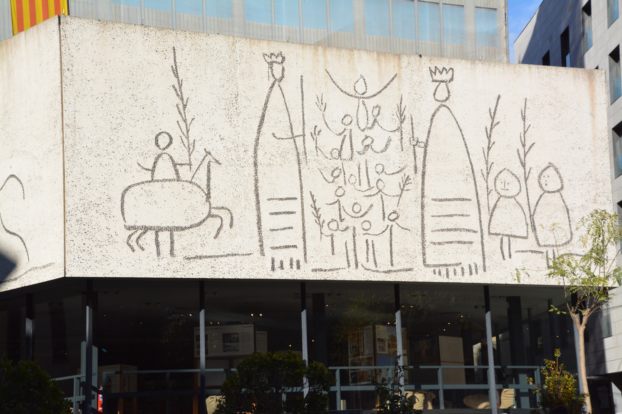 Picasso mural in Barcelona's Placa Nova