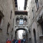 Pont del Bisbe on the free Gothic Quarter walking tour