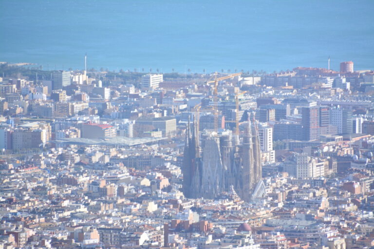 Spectacular views of La Sagrada Familia from Tibidabo