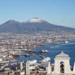 Mt. Vesuvius - active stratovolcano looming over Naples, Italy.