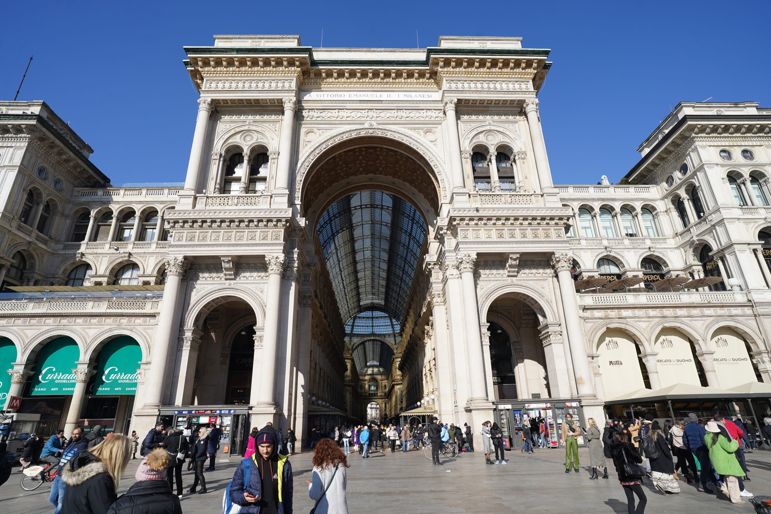 Galleria Vittorio Emanuele II is one of the world's oldest shopping malls and was named after Victor Emmanuel II, the first king of the Kingdom of Italy.
