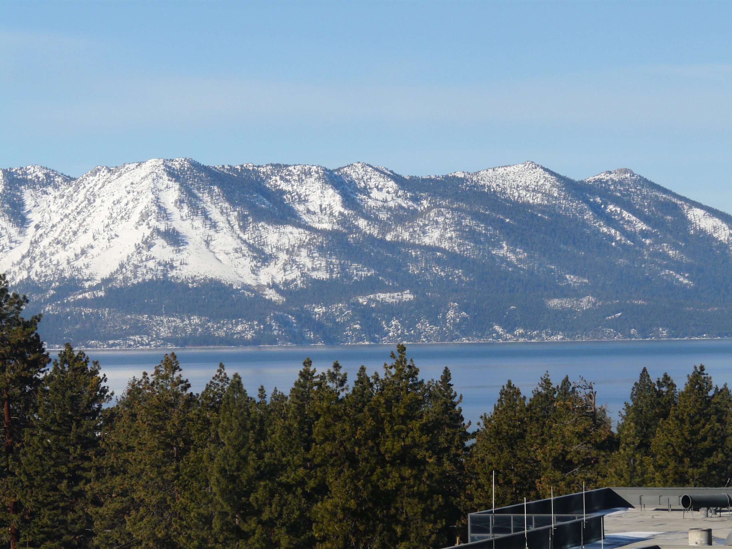 Snow-covered mountains create a picturesque backdrop for winter activities.