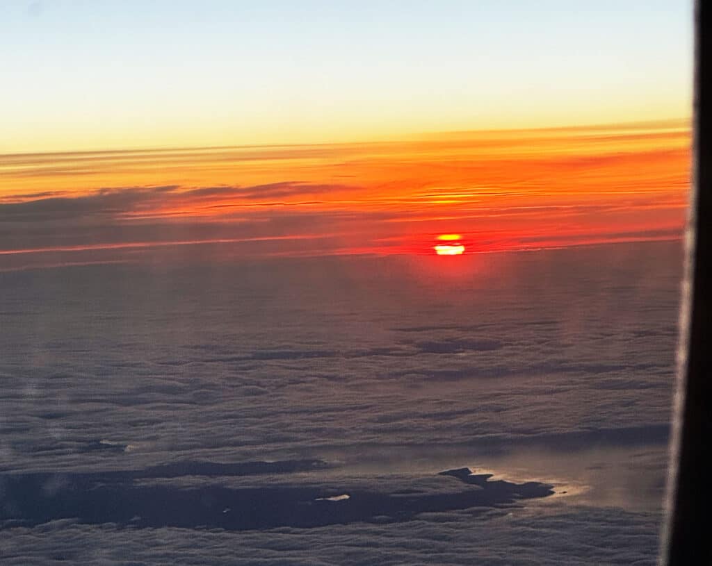 Morning on an Air France 777 JFK CDG