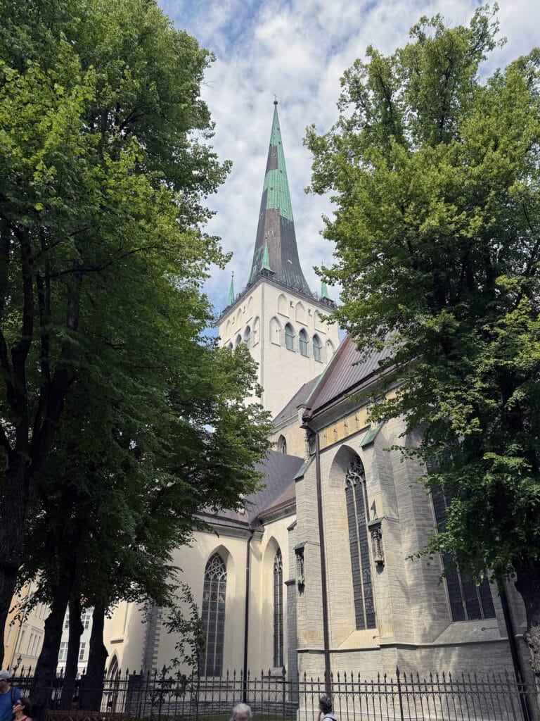 closeup of tallinn st olaf