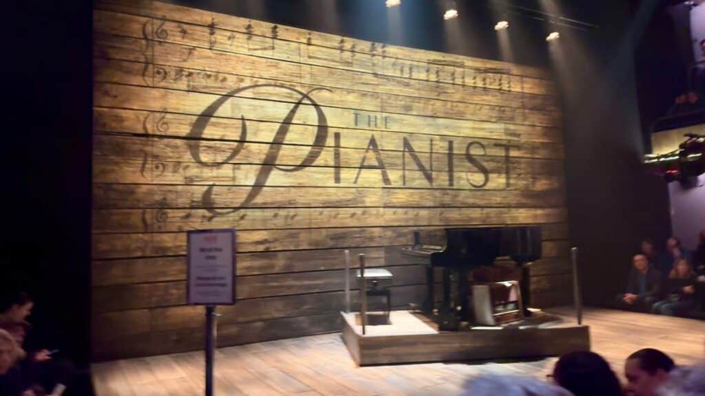 The Pianist stage set with grand piano at Park Theatre